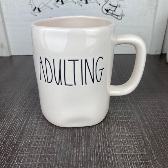 Rae Dunn ADULTING mug. New.
